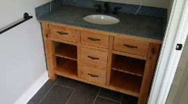 Sink and vanity in fitted space