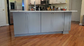 Grey kitchen island