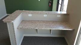 Reception desk and counter
