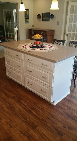 White kitchen island